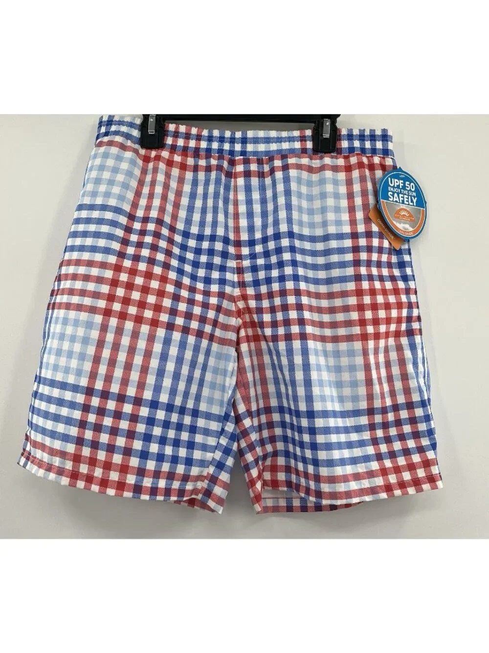 NWT Columbia PFG Swim Trunks Boys XL 18/20 Super Backcast Shorts UPF 50 Red Blue